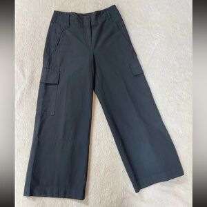 Acne Studios Womens Size US 4 Wide Leg Gray Cropped Chino Trouser Pants Cropped
